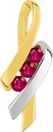 pendentif rubis rodhium or9 carats