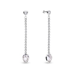 Boucles d'Oreilles Magnifico argent rhodi cristal