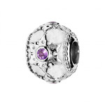 CHARMS COULISSANT ARGENT RHODIE 1 PIERRE AMETHYSTE VRITABLE