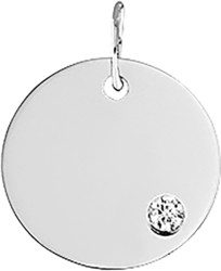 Pendentif  graver or blanc 9 carats