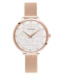 Montre Femme EOLIA Cadran Blanc Bracelet Acier milanais Dor