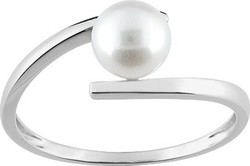 Bague perle de culture d'eau douce or blanc 9 carats 09IJ04G