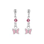 Boucles d&#039;oreilles argent pendante papillon 