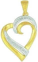 Pendentif coeur bicolore MPD22960-02