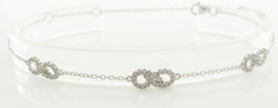 Bracelet argent rhodi inifini oxydes