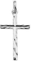 Croix fantaisie argent