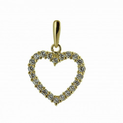 PENDENTIF 375 OR JAUNE OXYDES COEUR