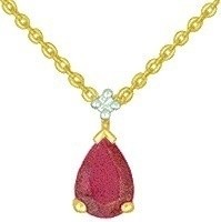 Collier or jaune Rubis Diamant MCS24025-26