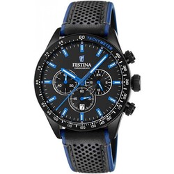 Montre Homme Chrono Noir bracelet cuir, FESTINA F20359/3