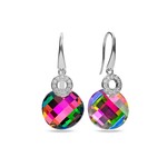 Boucles d&#039;oreilles Luna Bellus argent rhodi  cristal  