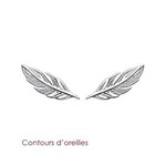 Contours d&#039;oreilles argent rhodi feuilles 7527100