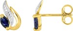 Boucles d&#039;oreilles saphir oxydes or jaune 297111.S3 