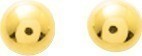 Boucles d&#039;oreilles boules or jaune