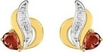 Boucles d&#039;oreilles rubis &amp; Rhodium or 18 carats