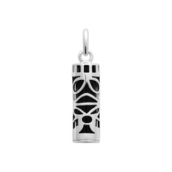 Pendentif argent rhodi tiki