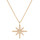 COLLIER PLAQU OR PENDENTIF ETOILE OXYDES BLANCS SERTIS 40+4