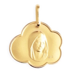 medaille Vierge nuage XR1404 Or jaune 18 carats lucas lucor