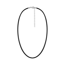 Collier cuir bovin noir