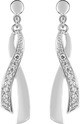 Boucles d&#039;oreilles pendante or blanc 9k