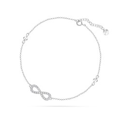 Bracelet de cheville Ino  argent rhodi