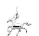 pendentif cheval  argent rhodi