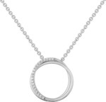 Collier argent rhodi oxyde de zirconium