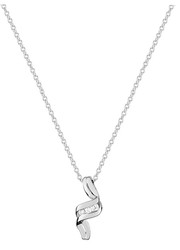 Collier argent moderne et zirconiums