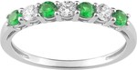  Bague argent rhodi  oxydes vert et blancs 337643.4