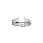 Bague argent rhodi  graver