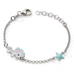 BRACELET 925 TOUT ARGENT LICORNE LAQUE