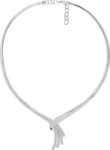 Collier argent rhodi oxydes blanc