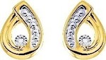 Boucles d&#039;oreilles clou diamants pastill 9K8166B