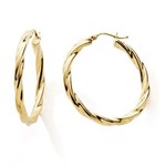 Crole torsade or jaune 9 carats