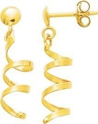 Boucles d'oreilles pendante 9 jaune carats