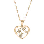 collier plaqu or coeur je t&#039;aime