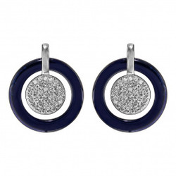 Boucles d'oreilles cramique argent rhodi