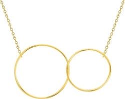 Collier plaqu or double cercle132166