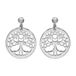 Boucles d&#039;oreilles argent pendante arbre de vie