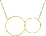 Collier plaqu or double cercle132166