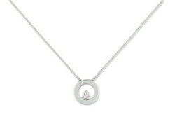 COLLIER DIAMANT 0,015 GRIS OR750 QD535GB4