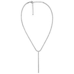 Collier argent rhodieforme T rivieres oxydes