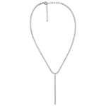 Collier argent rhodieforme T rivieres oxydes