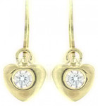 Boucles d&#039;oreilles or brisure coeur oxydes N10586