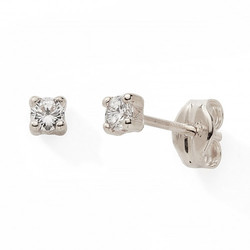 Boucles d 'oreilles oxydes zirconium 9 carats