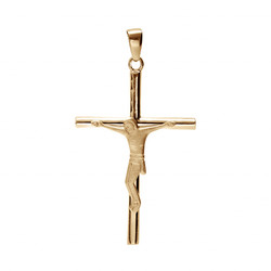 PENDENTIF PLAQU OR CROIX AVEC CHRIST