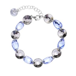 Bracelet Bovino argent rhodi cristal