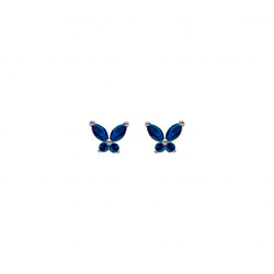 boucles d'oreilles argent papillon