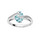 BAGUE ARGENT RHODIE OXYDE BLANC ET VOLUTE OXYDES BLANCS