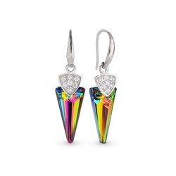 Boucles d'oreilles argent Spike cristal