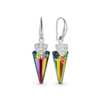 Boucles d&#039;oreilles argent Spike cristal  